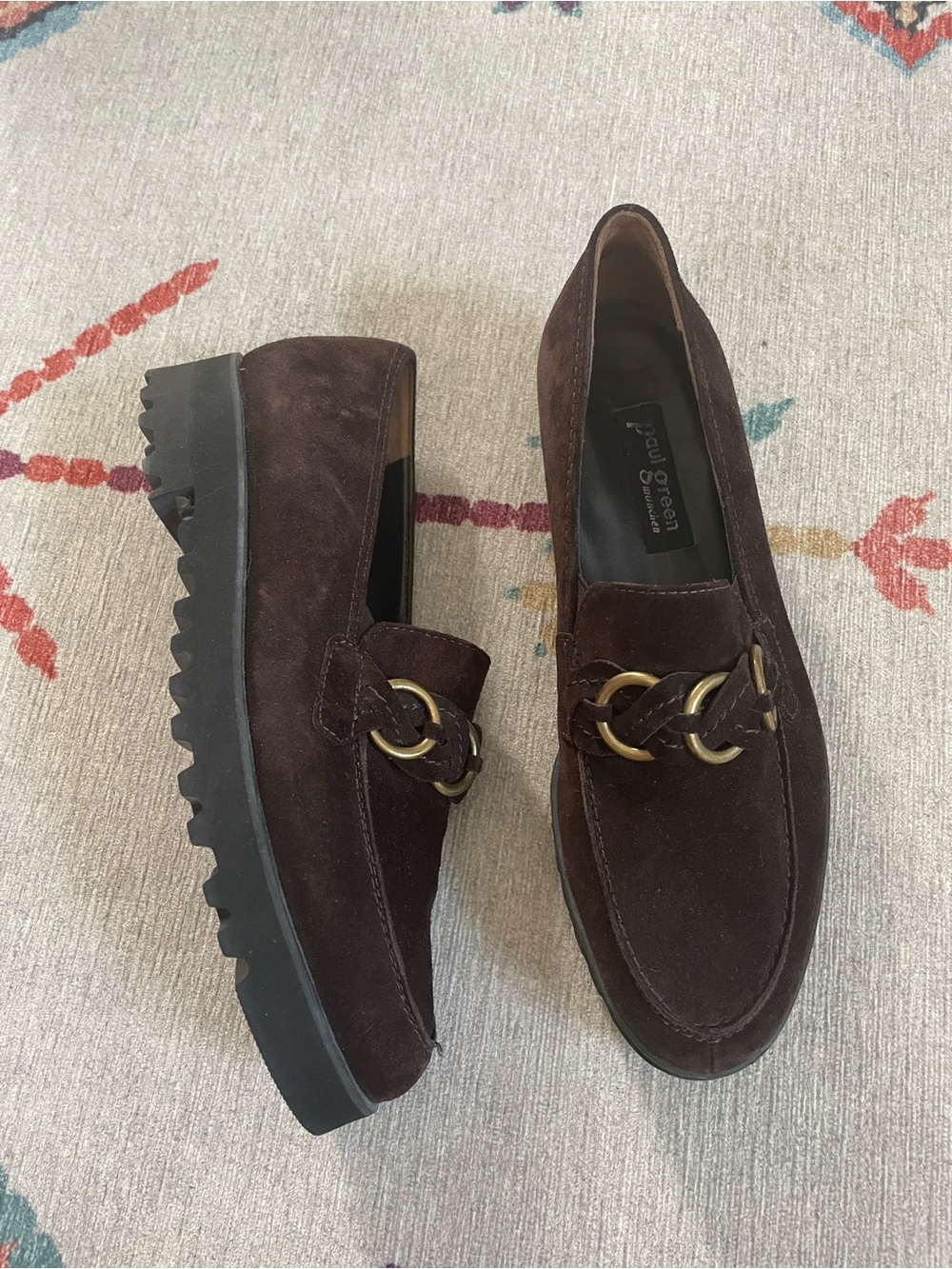 Paul Green Brown Suede loafers